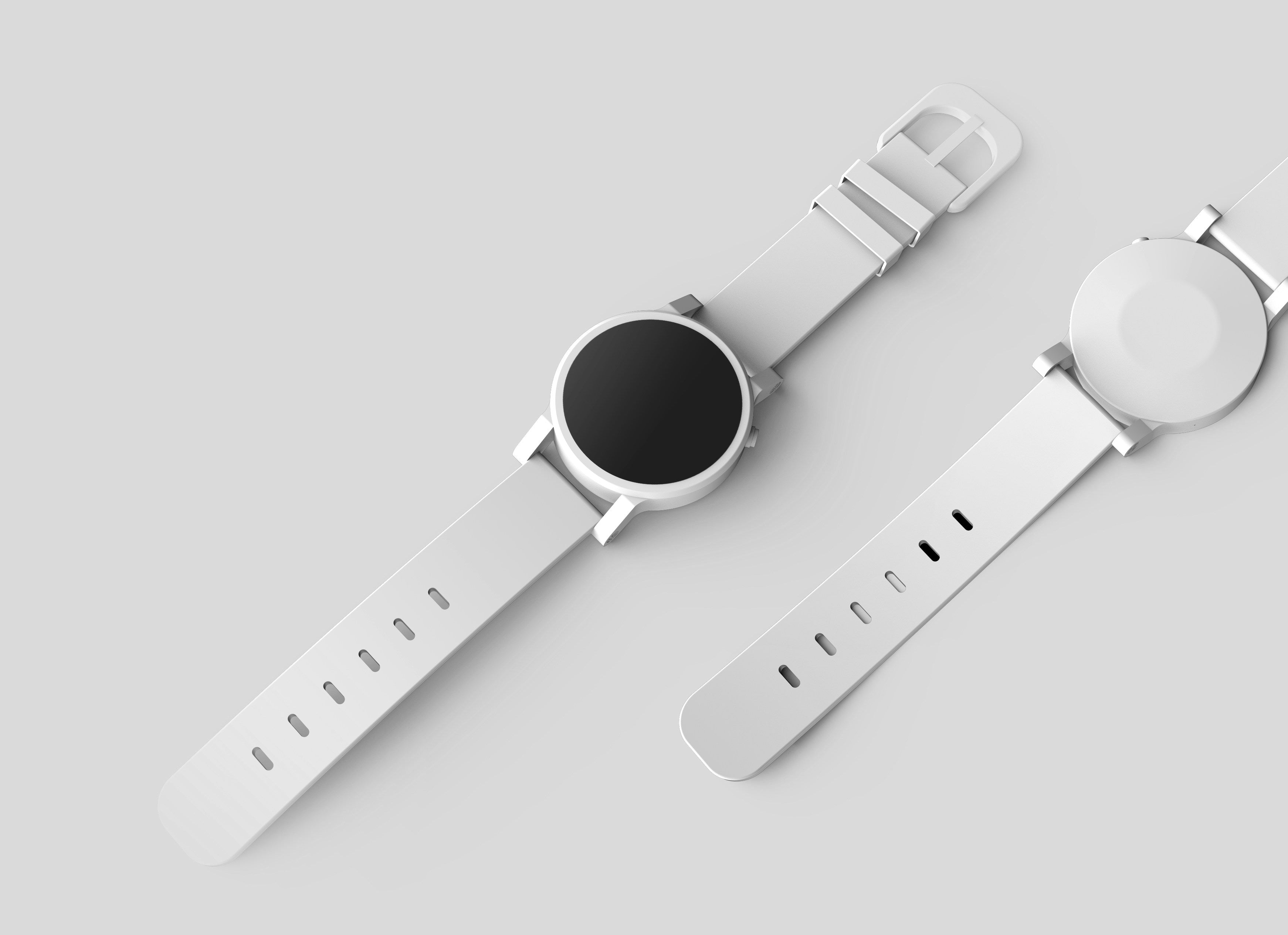 Modern Leather Strap Watch